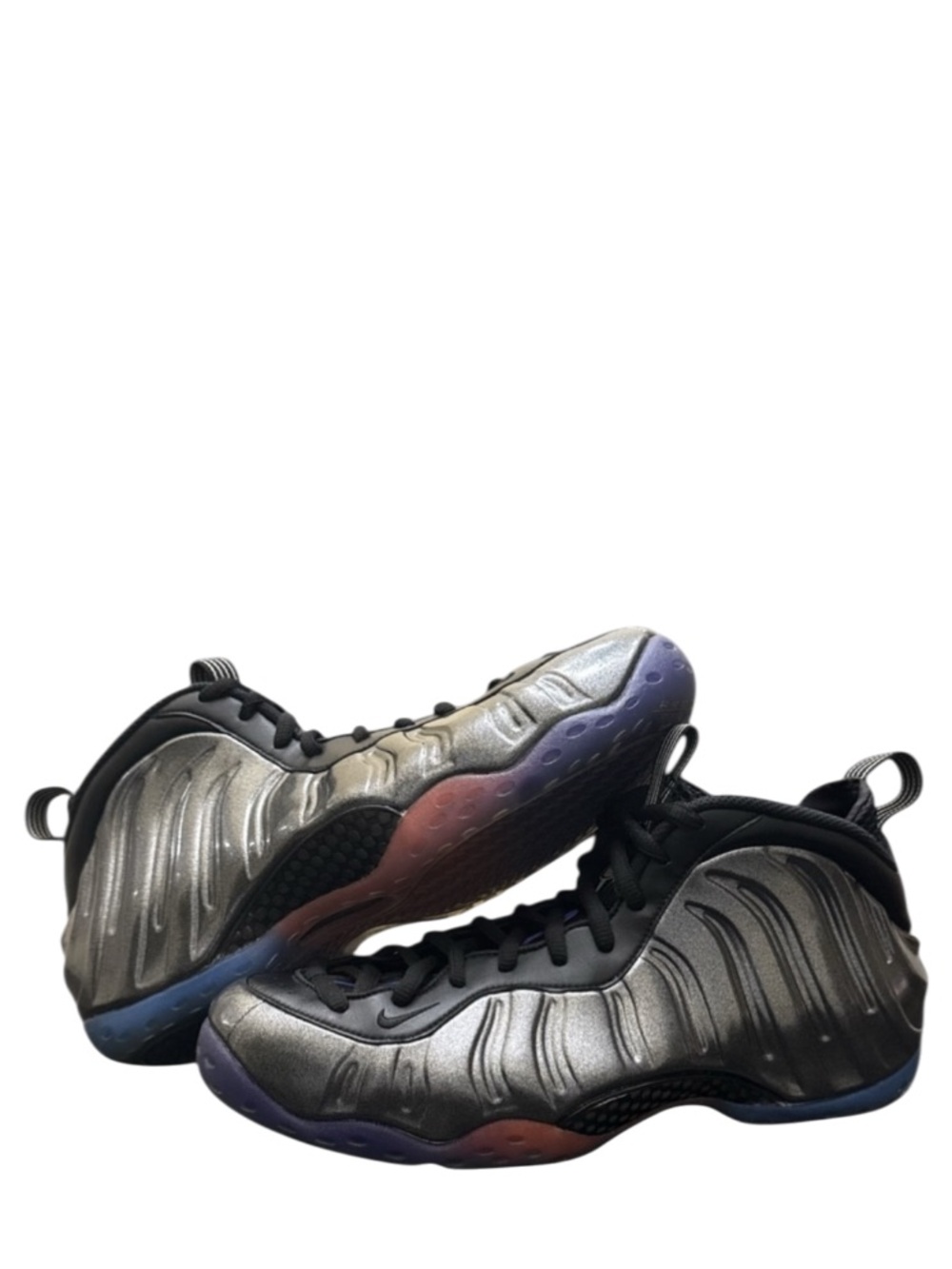 NIKE - AIR FOAMPOSITE ONE GREY BLACK LAVENDER PINK  “GRADIENT SOLES” SNEAKERS